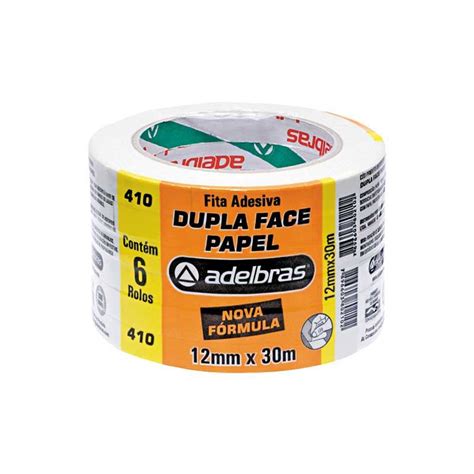 Fita Dupla Face Papel 12x30 Adelbras Atacado Ideal