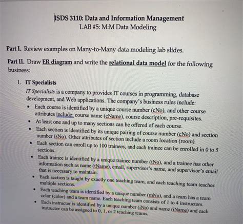 Solved ISDS 3110 Data And Information Management LAB 5 Chegg