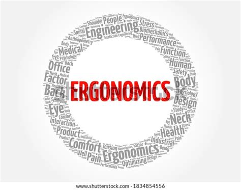 Ergonomics Word Cloud Collage Concept Background Stock Vector Royalty