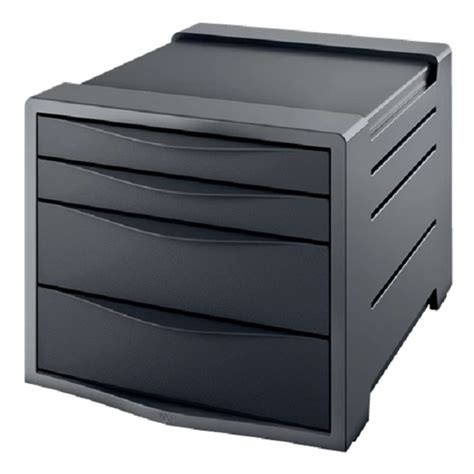 Exacompta Big Box Plus Black5 Drawer Set 5 Desktop Drawer Set Durable