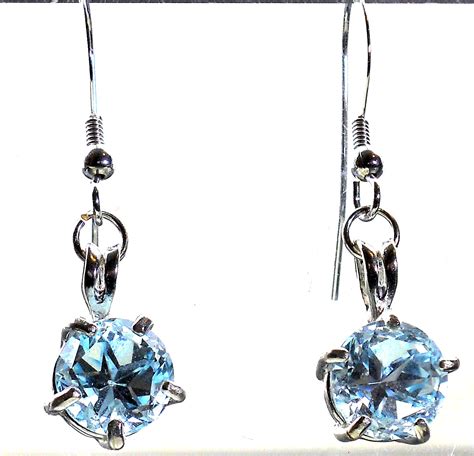 Blue Topaz Drop Earrings