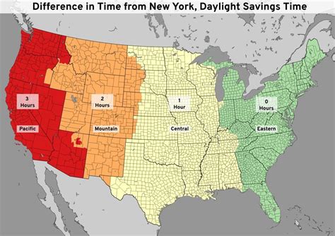 Thematic Map Difference From Ny Daylight Savings Time Andy