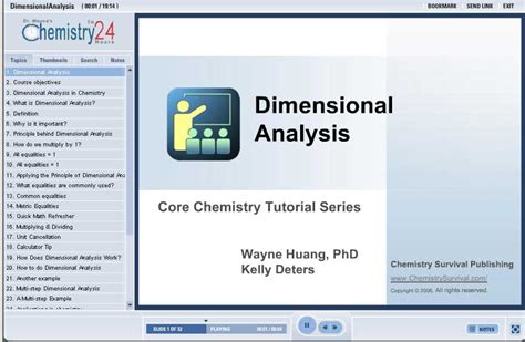 College Chemistry: Dimensional Analysis