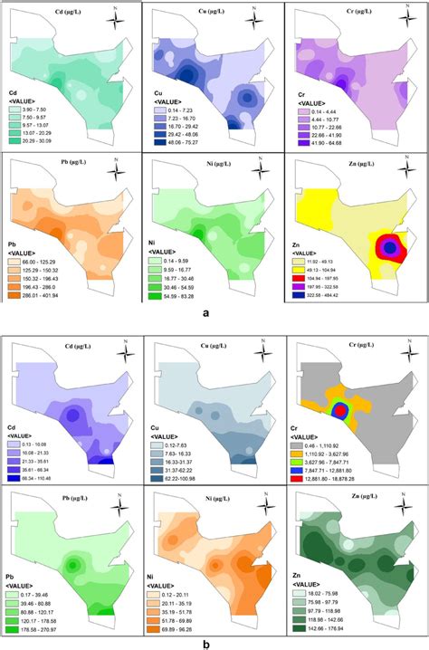 A Spatial Distribution Of Heavy Metals In Ground Water B Spatial Download Scientific Diagram