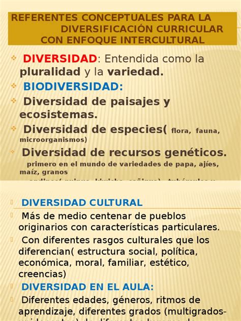 Pdf Referentes Conceptuales Para La Diversificaci N Curricular