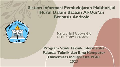 Demo Program Aplikasi Skripsi UNINDRA Hanif Art Swendho