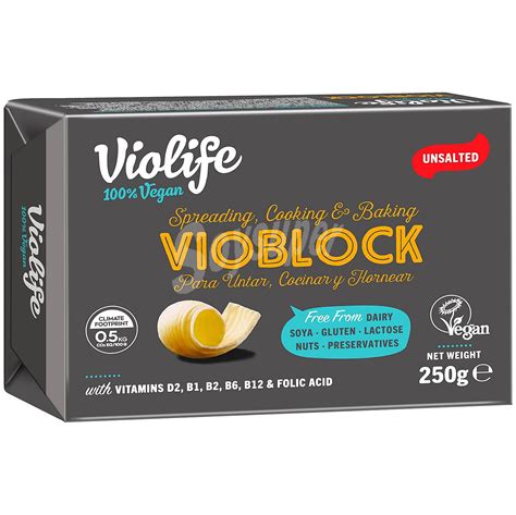 Violife Vioblock Para Untar Cocinar Y Hornear Sin Gluten Sin Lactosa