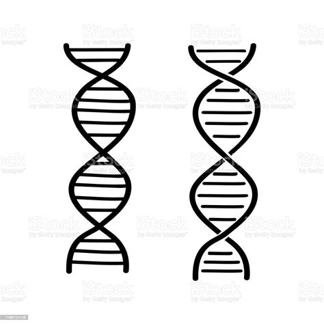 Dna Icon On White Background Stock Illustration Download Image Now Dna Genetic Research