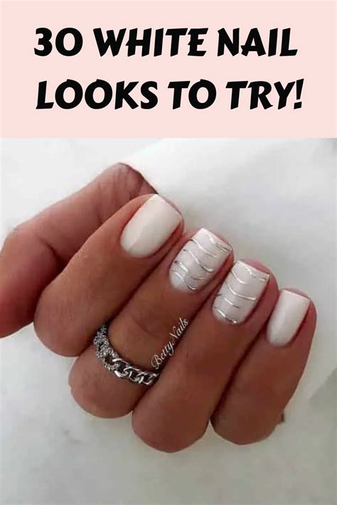 30 White Nail Looks To Try White Gel Nails Nail Colors White Nails