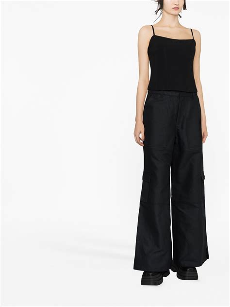 Marc Jacobs Wide Leg Cargo Trousers Black Farfetch Au