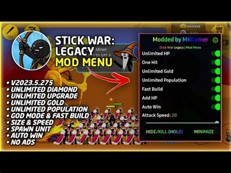 Stick War Legacy Mod Menu V Latest Version Stick War