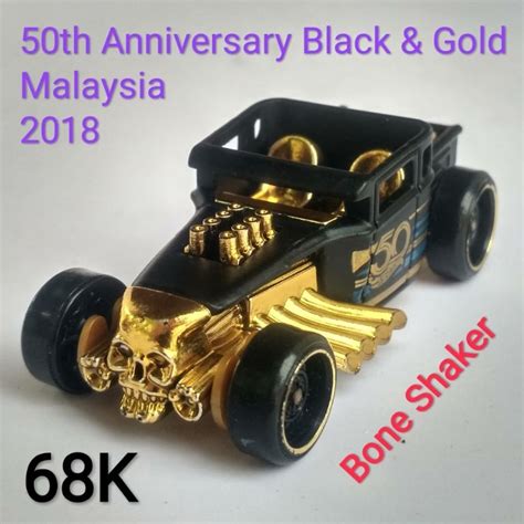 Jual Hot Wheels Th Anniversary Bone Shaker Black Gold Shopee Indonesia