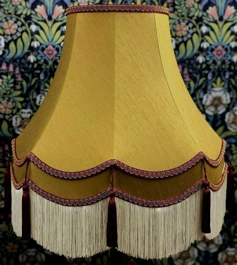 Antique Gold Rosso Cream Fabric Lampshade