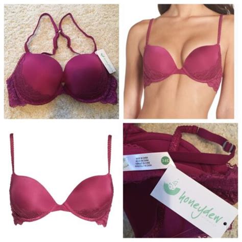 Nwt Honeydew Intimates Skin Push Up Bra Sz 34c 2 Ways Ebay