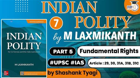 Indian Polity By M Laxmikanth Fundamental Rights Art 29 30 31a 31b 31c Polity For Upsc