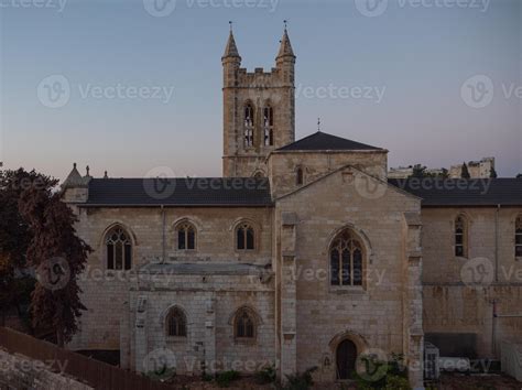 Jerusalem, St. George's Anglican Cathedral in the early morning. High ...