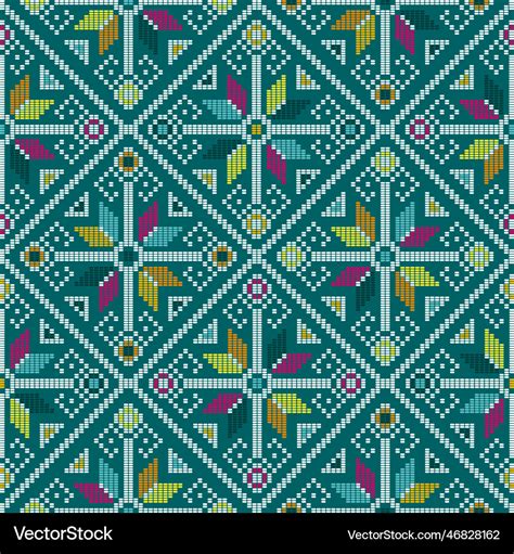 Yakan weaving inspired seamless pattern Royalty Free Vector