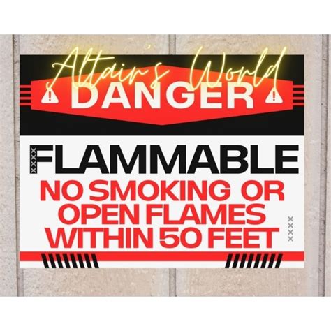 Safety Signage Flammable Gas Materials Lpg Sign Waterproof