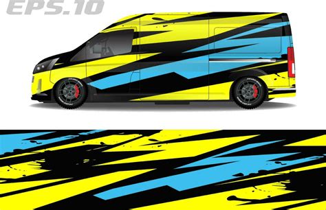 Camper Van Wrap Design Vector For Vehicle Vinyl Stickers And Automotive