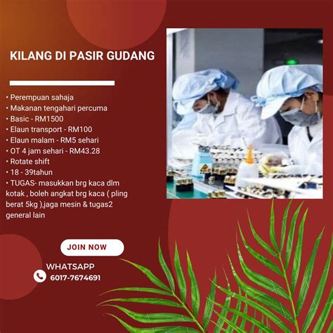 KILANG PASIR GUDANG Jobs Full Time Others On Carousell