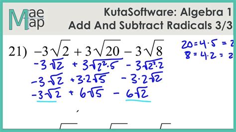 Adding And Subtracting Radicals Worksheet Zipworksheet