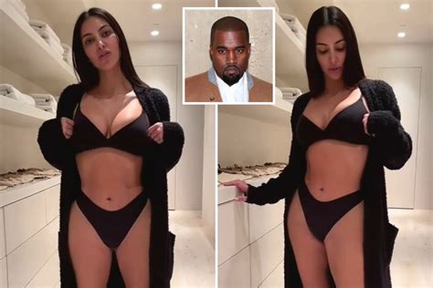 Kim Kardashian Shows Off Six Pack Abs In New Black Bra And Panties As She Struggles In Divorce