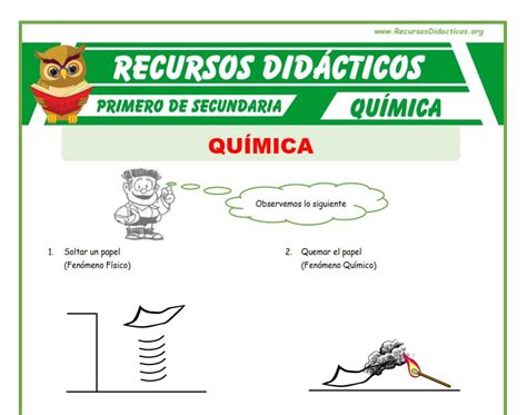 Introducci N A La Qu Mica Para Primero De Secundaria Recursos