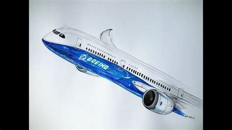 SPEED DRAWING, BOEING 787 DREAMLINER | Airplane drawing, Boeing 787 ...