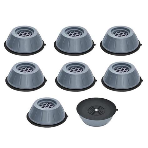 INF Pieds anti vibrations pour lave linge sèche linge Gris 8 pack