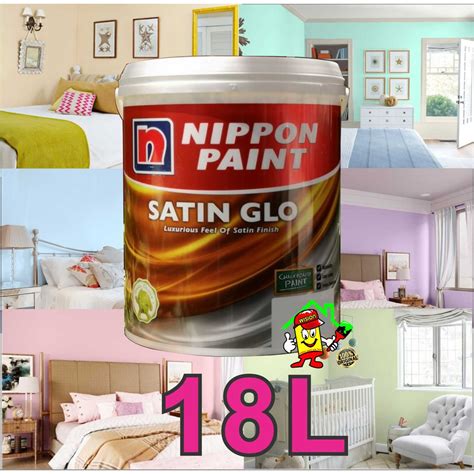 L Liter Nippon Paint Satin Glo Interior Wall Finish Wpc