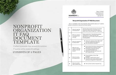 Nonprofit Organization IT FAQ Document Template in Word, PDF, Google Docs - Download | Template.net