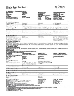 Fillable Online Msds Created Fax Email Print Pdffiller