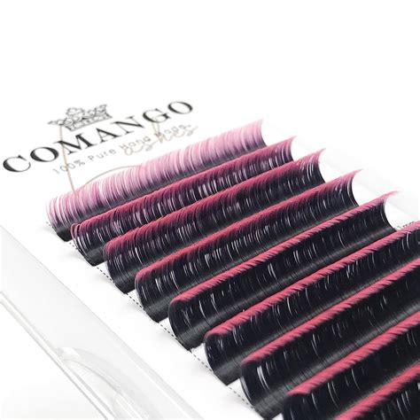 Amazon Pink Ombre Colored Lash Extensions D Curl Mm Mix