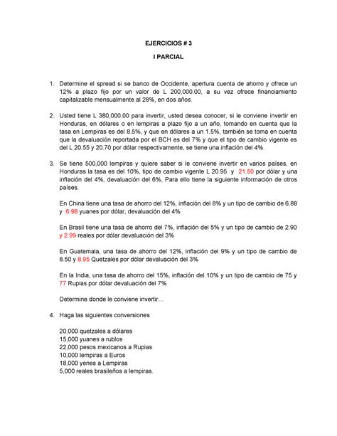 III GUIA Ejercicios Mercados Financieros I Parcial EJERCICIOS 3 I