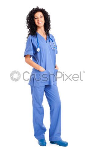 Nurse Full Length Portrait Stock Photo Crushpixel