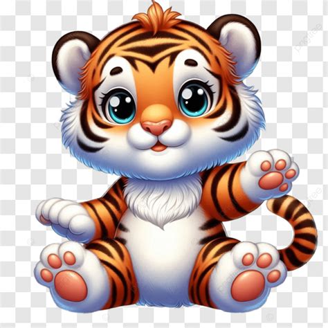 Cute Cartoon Baby Tiger Cat Tiger Cat Cute Tiger Png Transparent