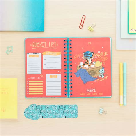 Agenda Escolar Stitch Disney Semana Vista Meses A Erik