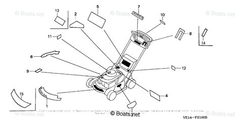 Honda Lawn Mowers HRM215 SXA VIN MZBB 6000001 TO MZBB 6199999 OEM