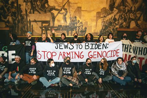 Jewish Voice For Peace Protest At 30 Rock Precedes Bidens Late Night