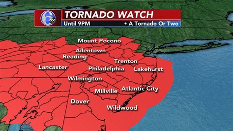 AccuWeather Alert Tornado Watch Issued For Philadelphia Region WHYY