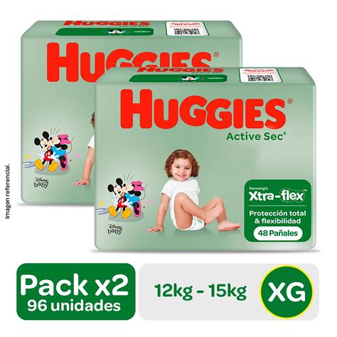 Pa Ales Huggies Hiperpack Active Sec Talla Xg Inkafarma