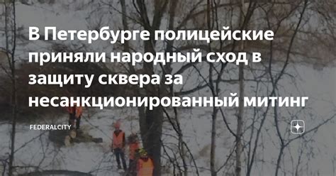 В Петербурге полицейские приняли народный сход в защиту сквера за