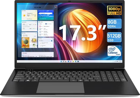 SGIN 15 6 Pollici PC Portatile 12GB RAM 1TB SSD 11 Home System Notebook