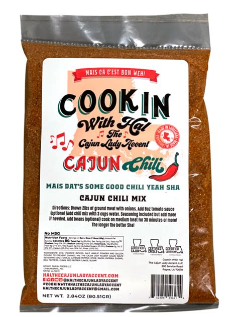 Cookin With Hal The Cajun Lady Accent Cajun Chili Mix Gary Matte Hardware