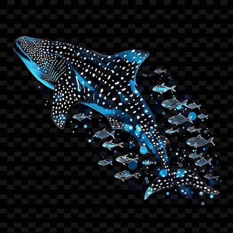 Premium Psd A Blue Shark With A White Spots On Its Back And The Blue