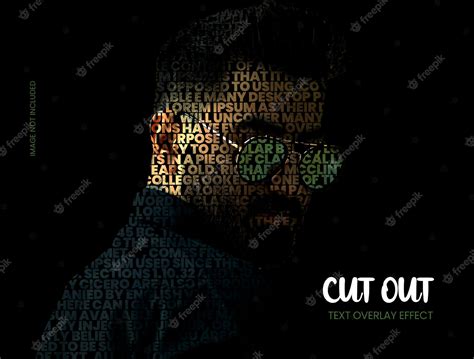 premium psd abstract cut  face photo effect template
