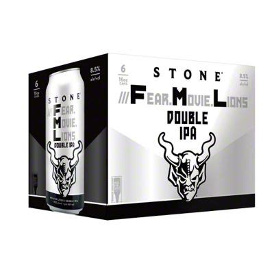 Stone Fear Movie Lions Double IPA Beer 16 Oz Cans 6 Pk Central