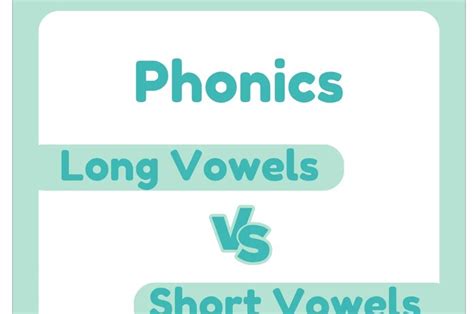 Short Vowels Vs Long Vowels