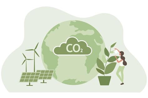 Concepto De Reducción De Las Emisiones De Co2 Ecología De La Energía Verde Medioambiental Con