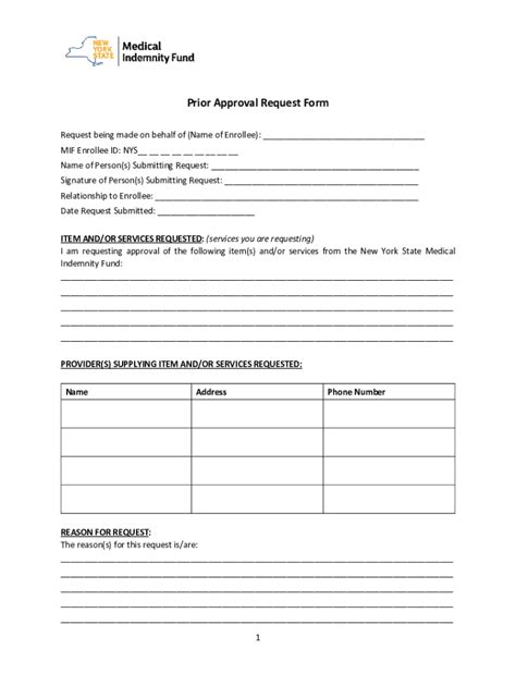 Fillable Online Prior Approval Request Form Prior Approval Request